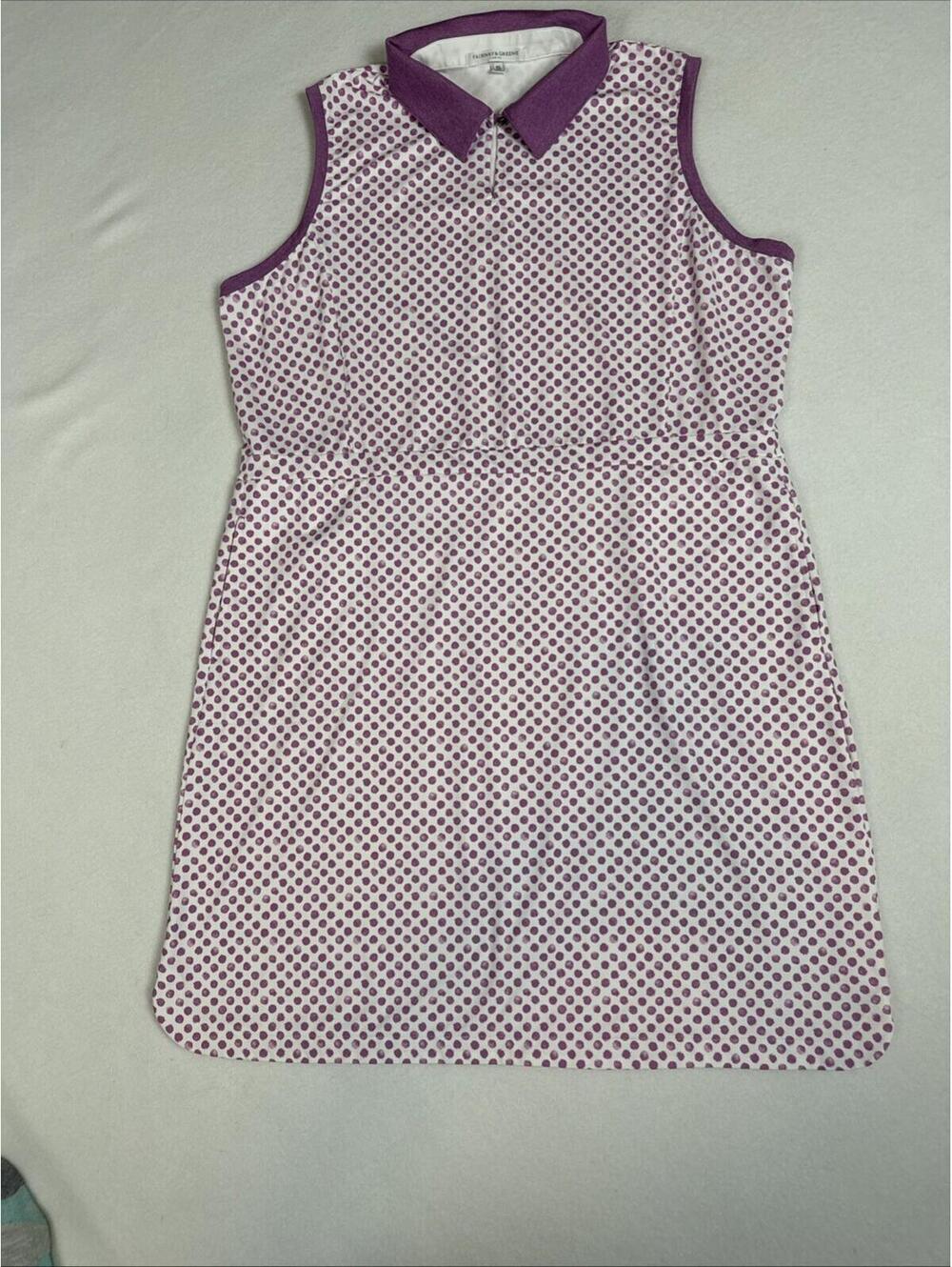 FAIRWAY & GREENE Women’s Golf Dress Purple Polka Dots Size XL
